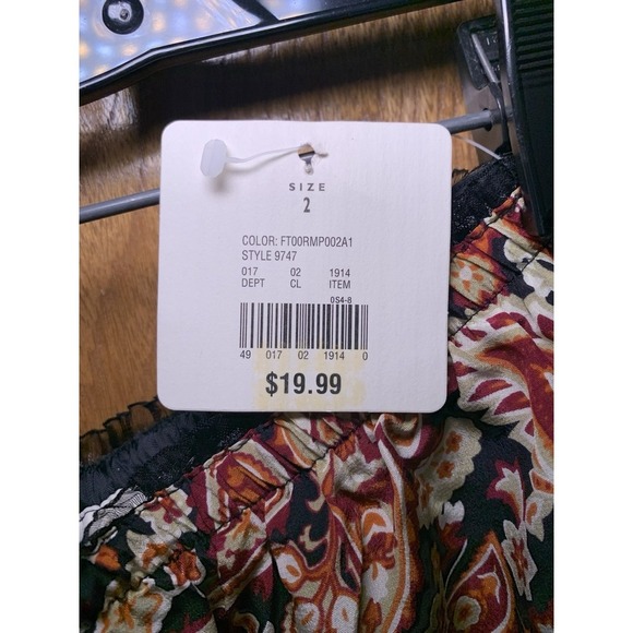 Vintage Merona Silk Paisley Floral Print Business Casual Pencil Skirt Sz 2 NWT - Picture 7 of 8